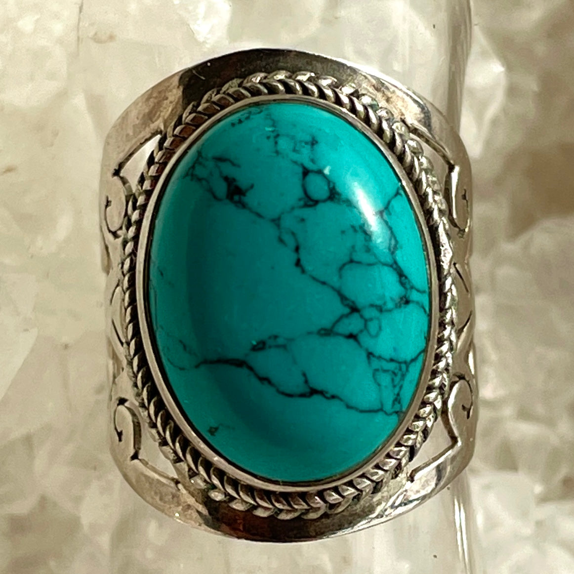 Turquenite Sterling Silver Ring - Sz6 TU4 Turquenite Sterling Silver Ring - Sz6 TU4